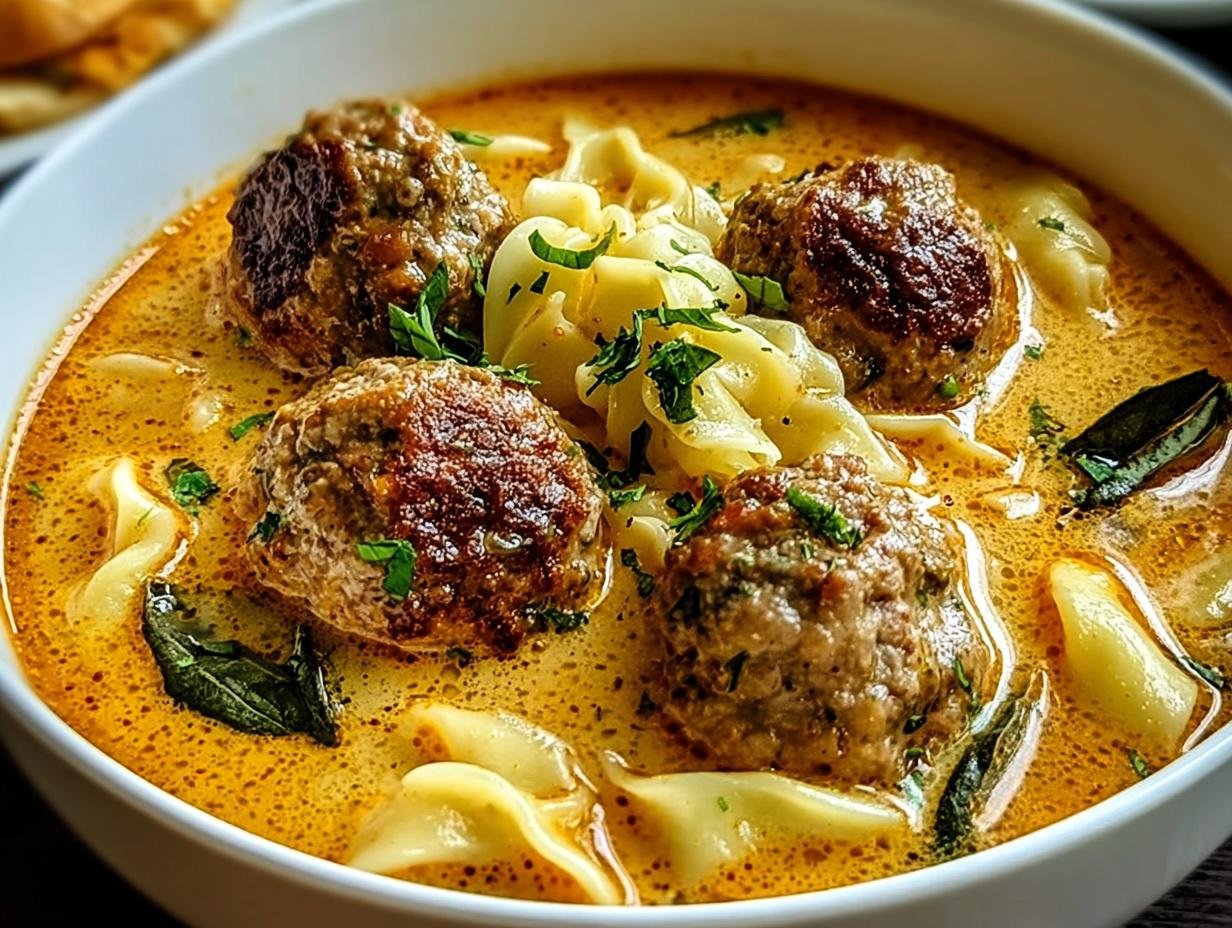 Magnificent Creamy Italian Meatball Soup Recipe - Creamy Italian Meatball Soup - additional detail