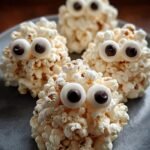 Ghost Popcorn Balls: 1 Spooky Make 4 Ghost Popcorn Balls