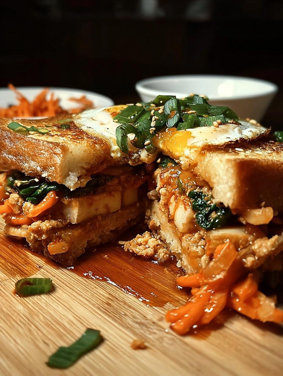 Korean Bibimbap Sandwich: Boldly Delicious Lunch - Korean Bibimbap Sandwich - additional detail