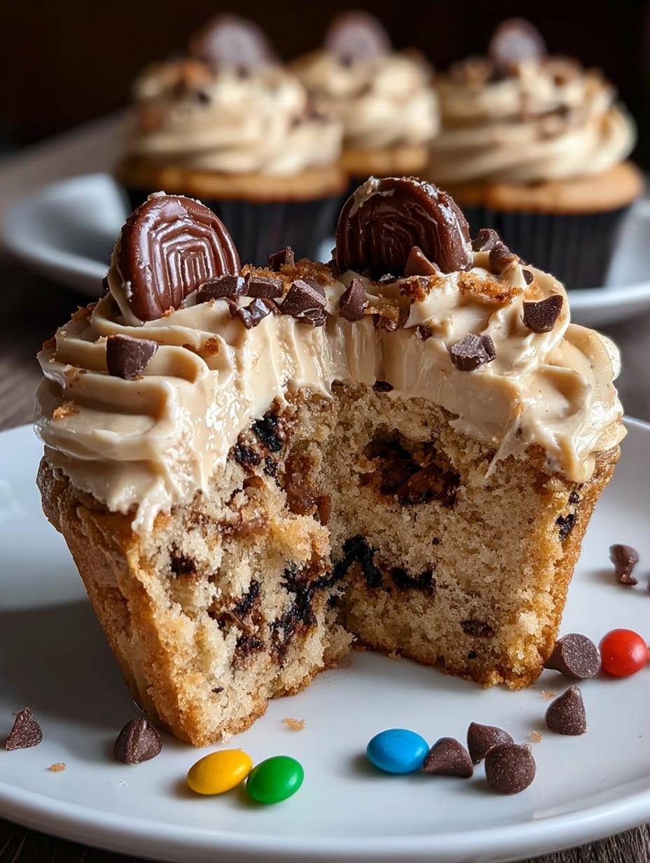 Monster Cookie Dough Cupcakes: Pure Bliss 1 Monster Cookie Dough Cupcakes