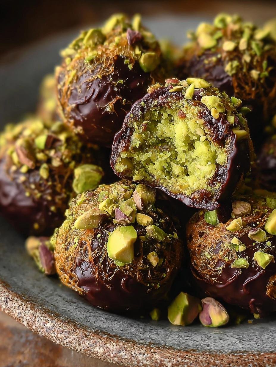 Pistachio Chocolate Balls: Decadent 1-Bite Bliss 1 Pistachio Chocolate Balls