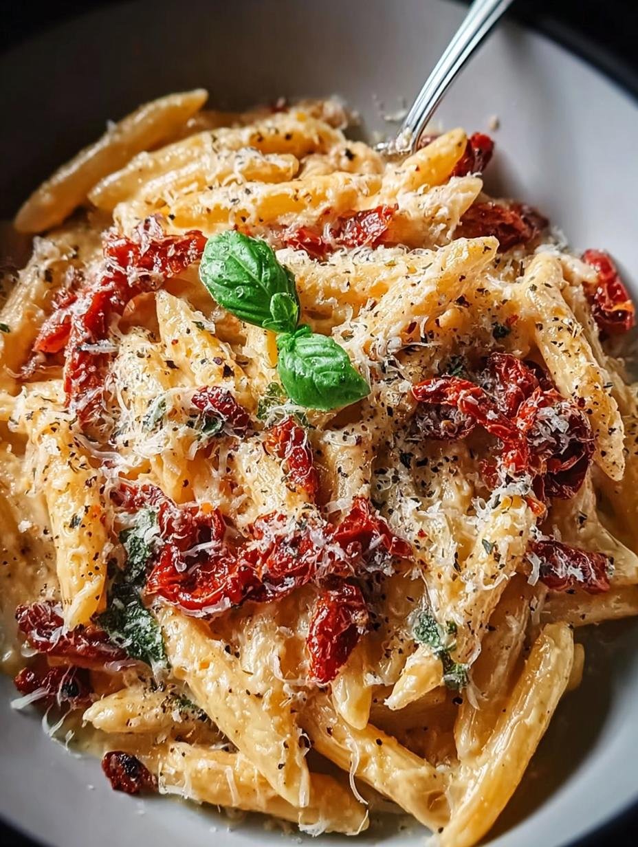 Amazing Sun Dried Tomato Pasta: 1-pan magic 2 Amazing Sun Dried Tomato Pasta: 1-pan magic - Sun Dried Tomato Pasta - additional detail