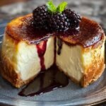 Luxurious London Fog Basque Cheesecake with Sauce 4 London Fog Basque Cheesecake