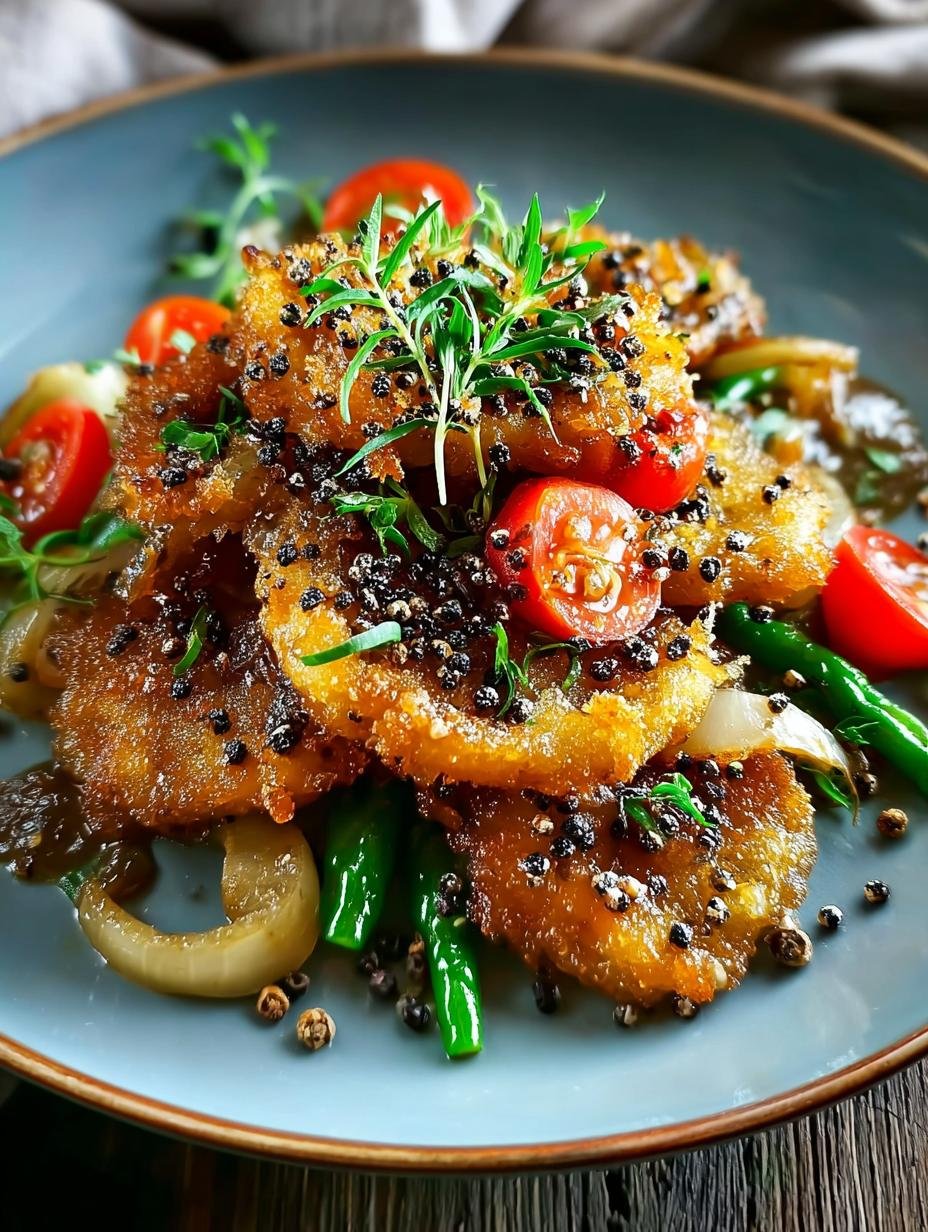 Vegan Crispy Black Pepper Cauliflower Steaks That Wow - Vegan Crispy Black Pepper - main visual representation