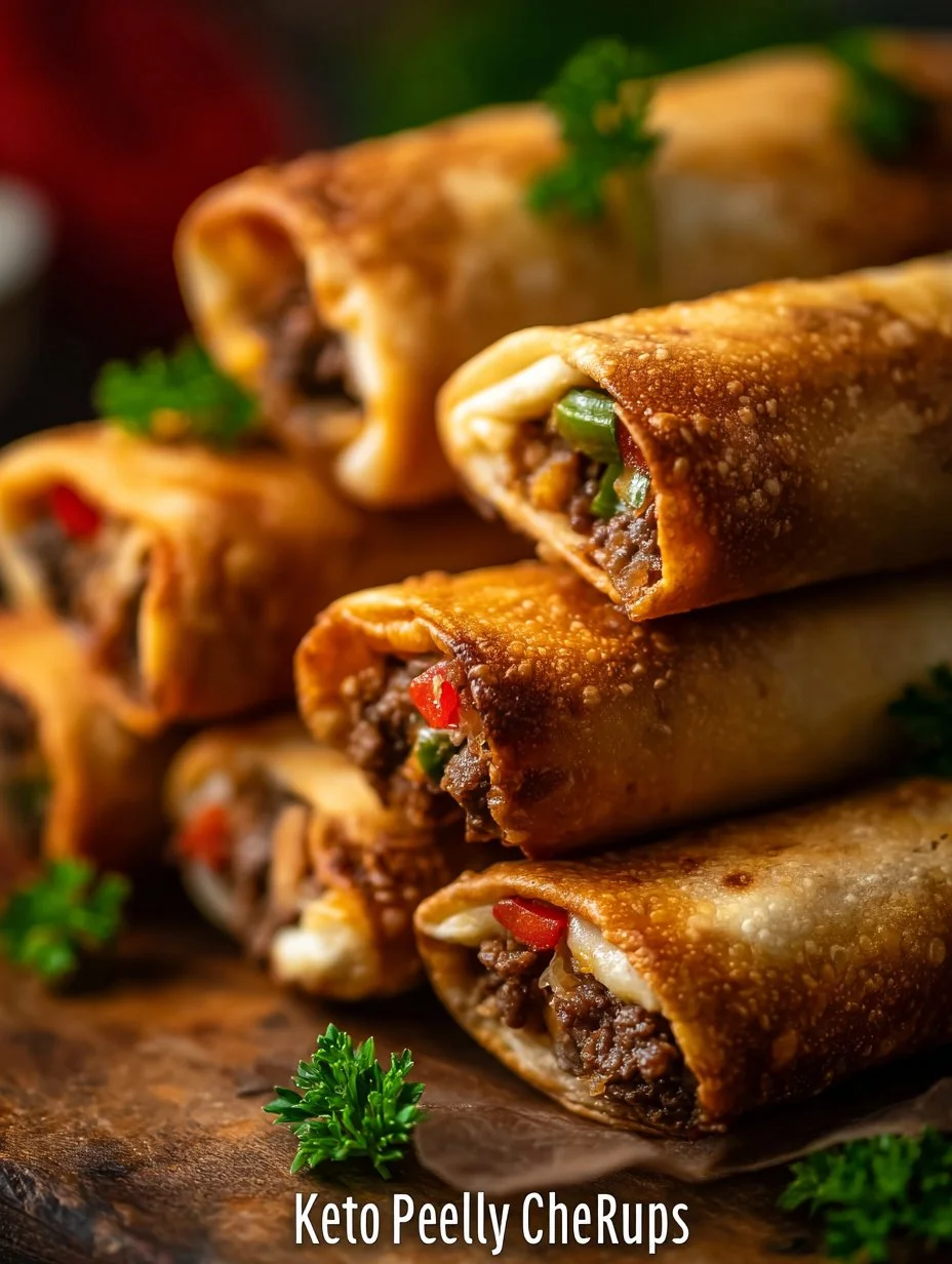 Keto Philly Cheesesteak Roll Ups 1 Delicious Keto Philly Cheesesteak Roll Ups on a plate