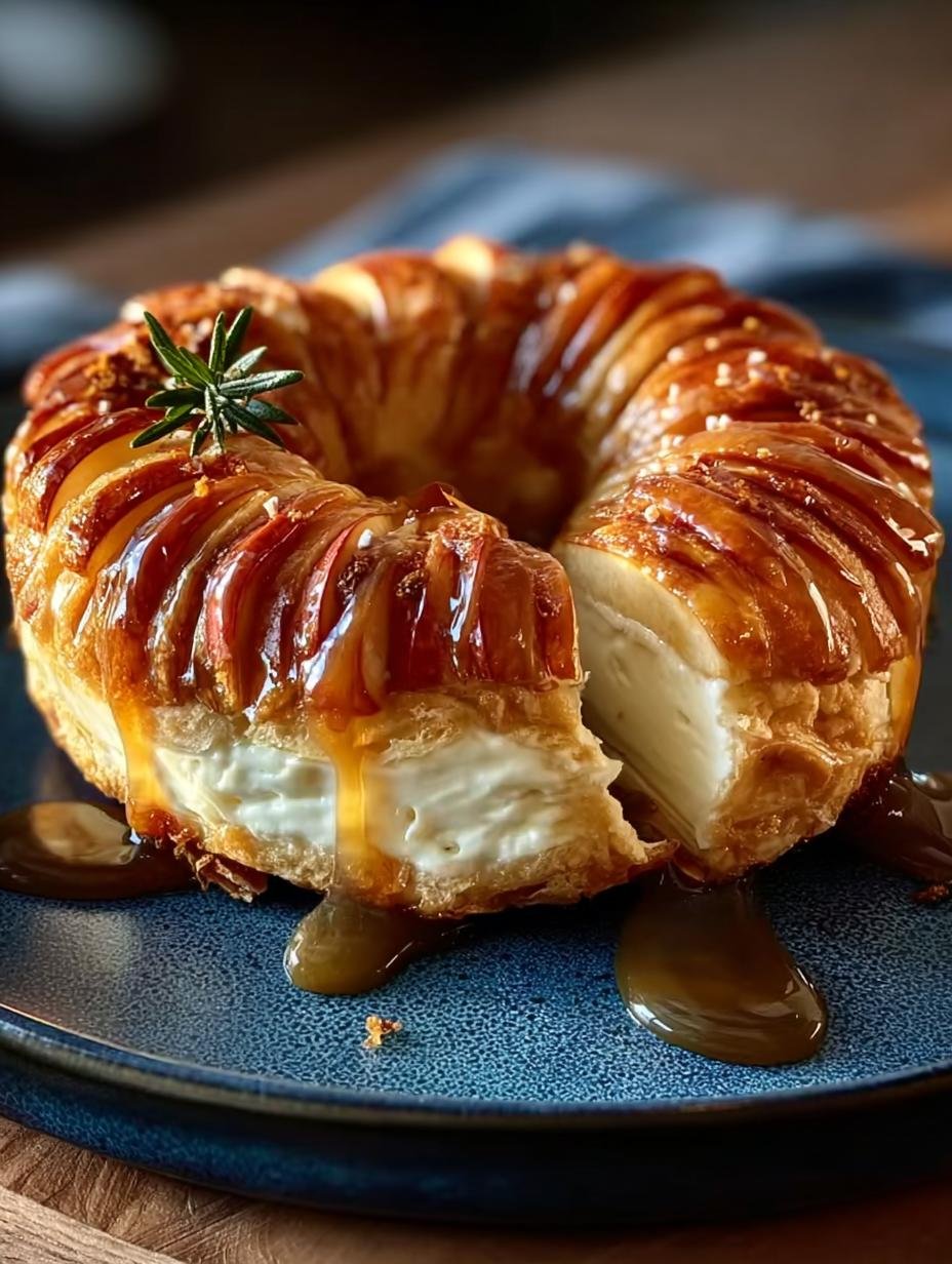 Caramel Apple Cream Cheese Crescent Ring: 5 Star Dessert 1 Caramel Apple Cream Cheese