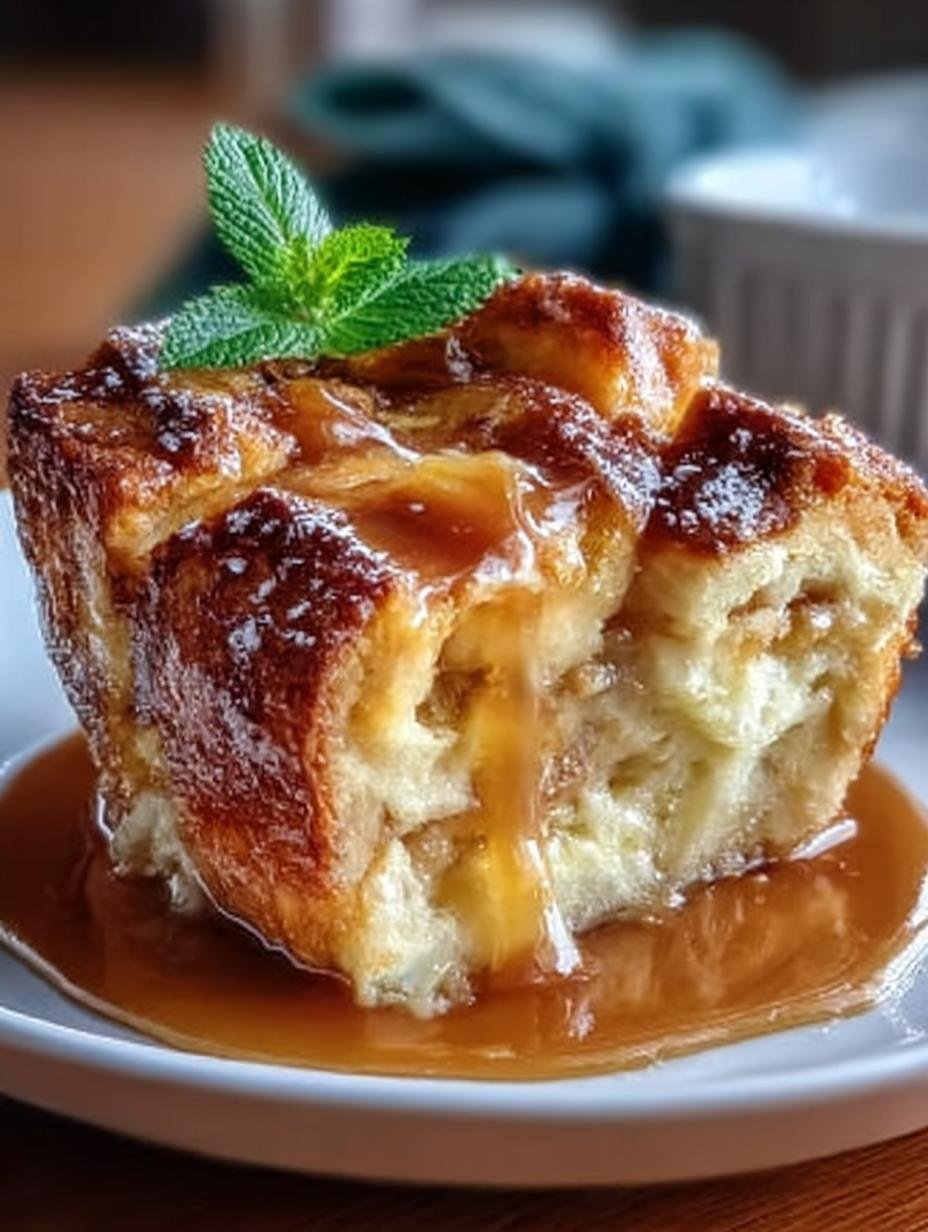 Delicious Croissant Bread Pudding with Caramel Recipe 3 Delicious Croissant Bread Pudding with Caramel Recipe - Croissant Bread Pudding with - additional detail