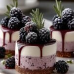 Mini Blackberry Mousse Cakes