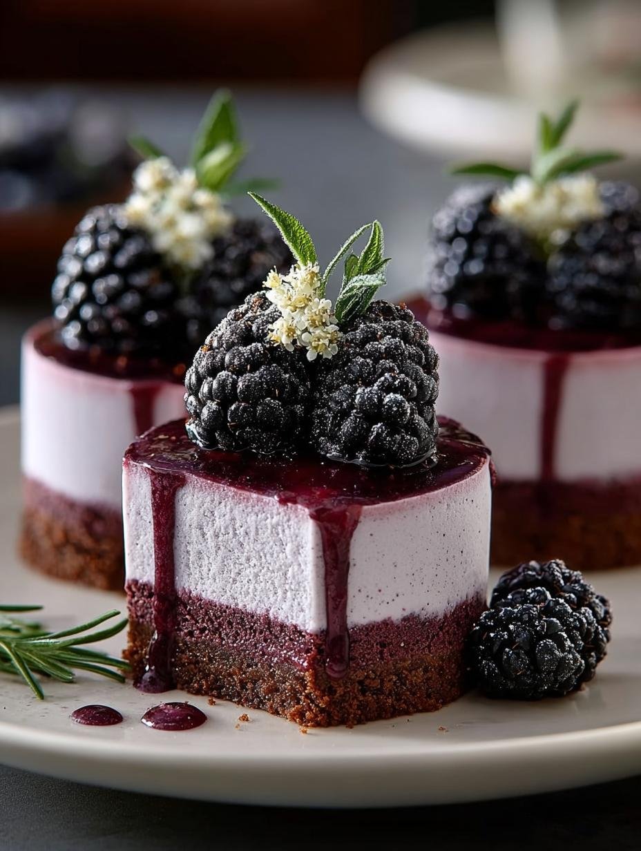 Mini Blackberry Mousse Cakes: 6 Elegant Delights - Mini Blackberry Mousse Cakes - additional detail