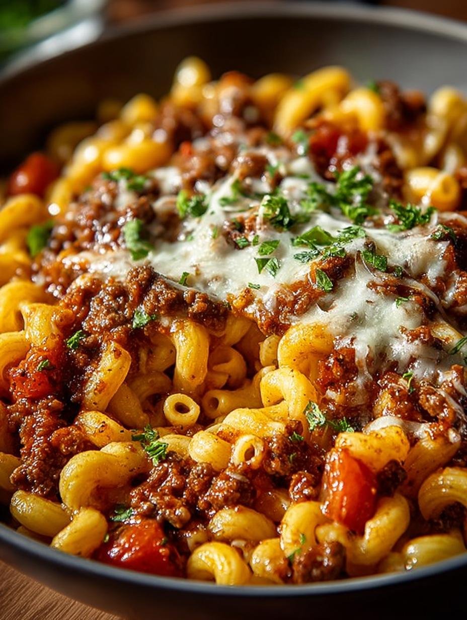 One Pot Beefaroni: 30-Minute Comfort Food Delight 3 One Pot Beefaroni: 30-Minute Comfort Food Delight - One Pot Beefaroni - additional detail