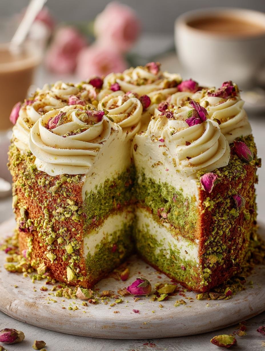 Pistachio Rose Cake: 5 Reasons to Savor This Delight 3 Pistachio Rose Cake: 5 Reasons to Savor This Delight - Pistachio Rose Cake - additional detail