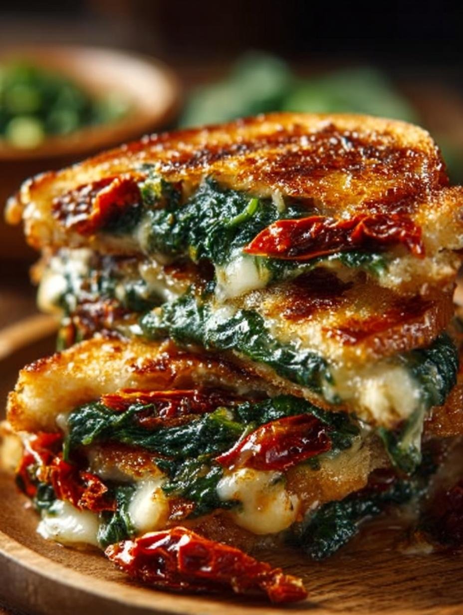 Sun Dried Tomato Spinach: 7 Amazing Grilled Cheese Ideas - Sun Dried Tomato Spinach - main visual representation