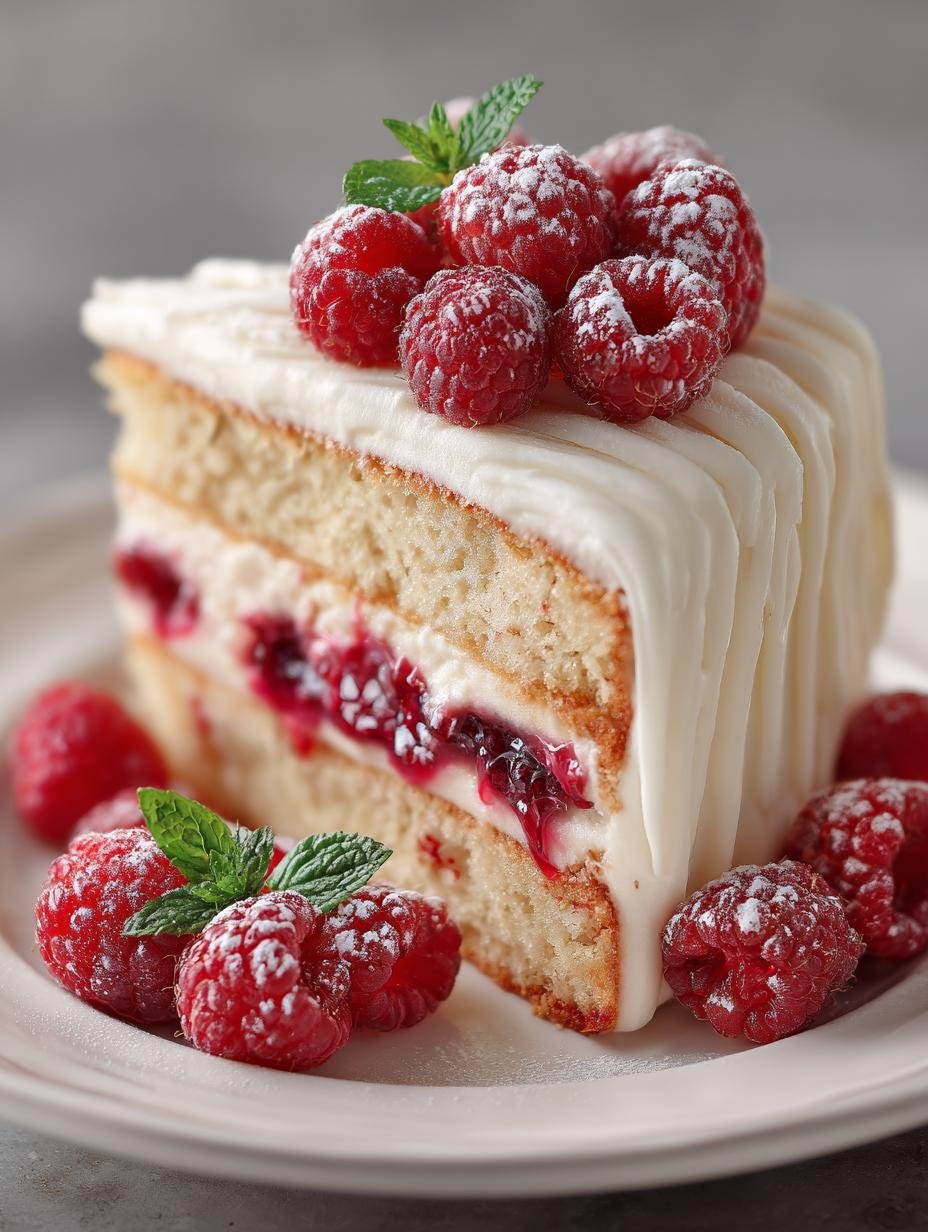 Delicious Vanilla Raspberry Layer Cake Recipe 3 Delicious Vanilla Raspberry Layer Cake Recipe - Vanilla Raspberry Layer Cake - additional detail