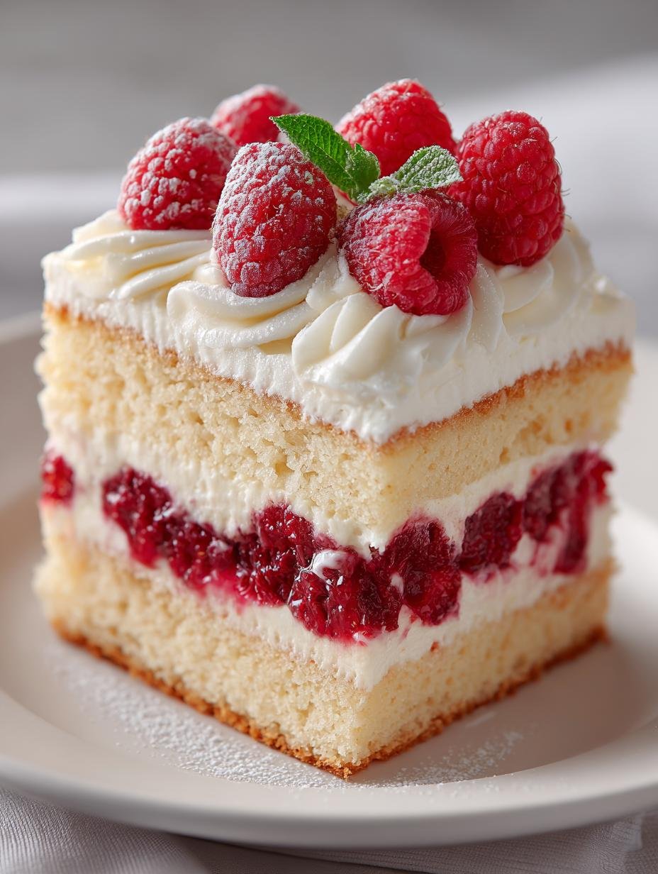 Delicious Vanilla Raspberry Layer Cake Recipe 1 Vanilla Raspberry Layer Cake
