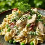 Creamy Chicken Pea Pasta