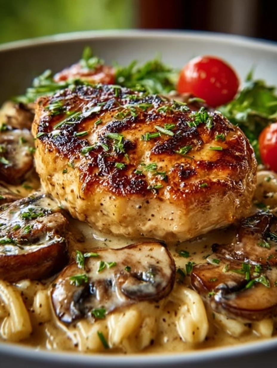 Marsala Chicken with Creamy Orzo: 5-Star Delight 2 Marsala Chicken with Creamy Orzo: 5-Star Delight - Marsala Chicken with Creamy - main visual representation