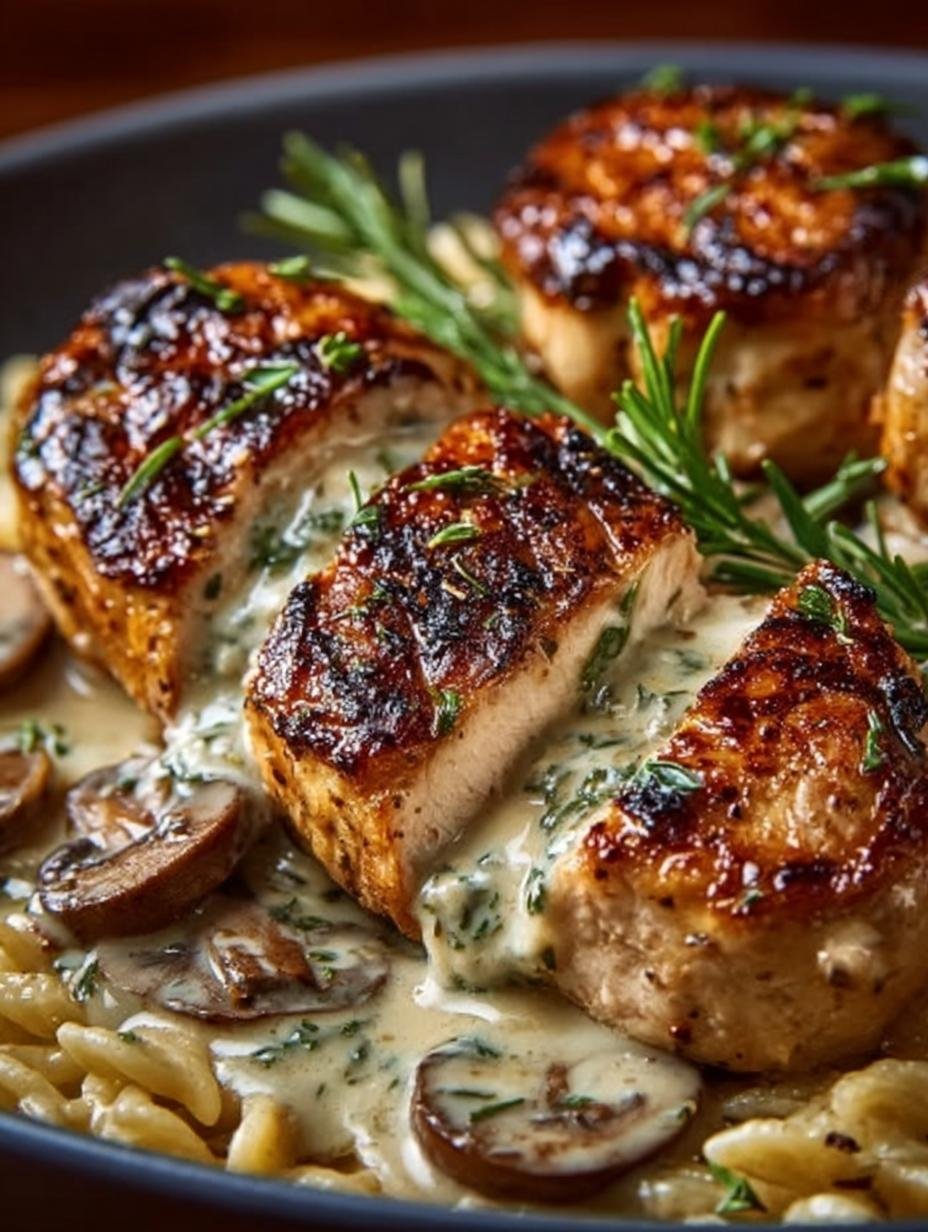 Marsala Chicken with Creamy Orzo: 5-Star Delight 3 Marsala Chicken with Creamy Orzo: 5-Star Delight - Marsala Chicken with Creamy - additional detail