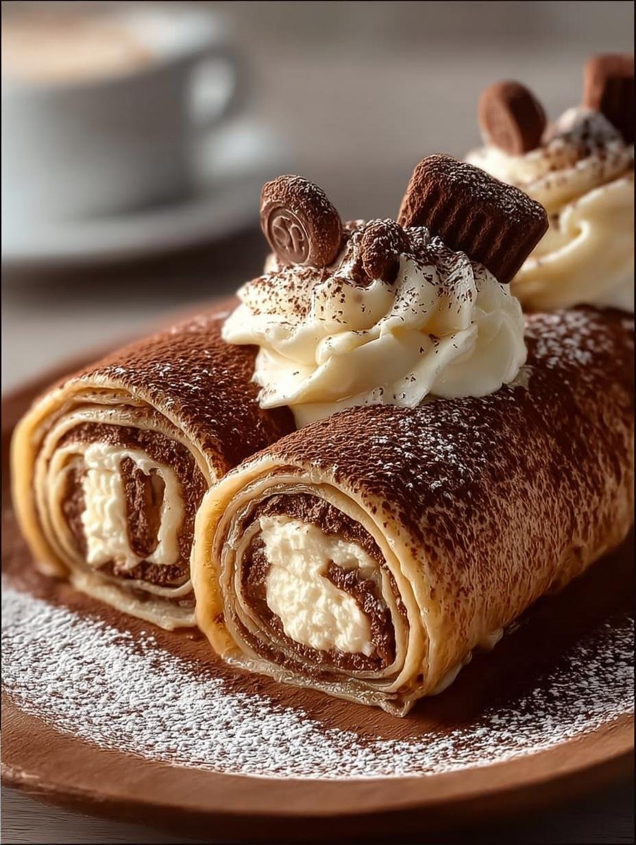 Tiramisu Crepe Rolls: 5 Irresistible Layers of Delight 3 Tiramisu Crepe Rolls: 5 Irresistible Layers of Delight - Tiramisu Crepe Rolls - additional detail