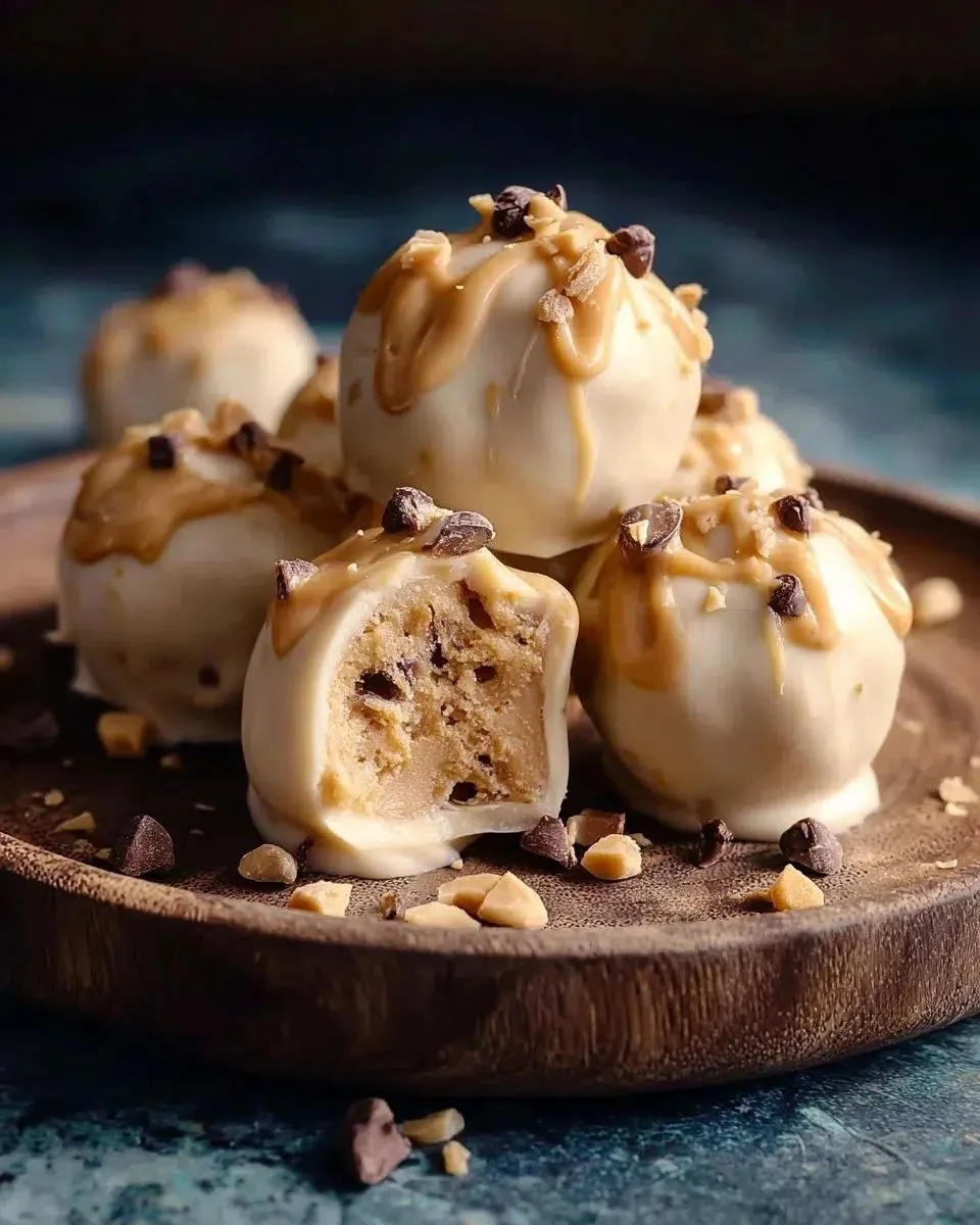 Frozen Greek Yogurt Peanut Butter Bites served as healthy frozen yogurt bites