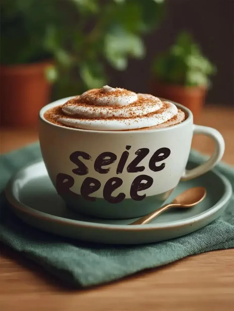 Cup of Cinnamon Brown Sugar Coffee with a sprinkle of cinnamon