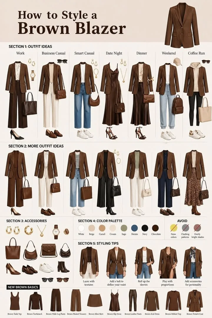 Brown Blazer: A Timeless Wardrobe Essential for Polished, Chic Outfits 2 Brown Blazer: A Timeless Wardrobe Essential for Polished, Chic Outfits