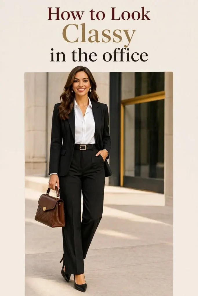 Classy office outfit showcasing polished and timeless work style.