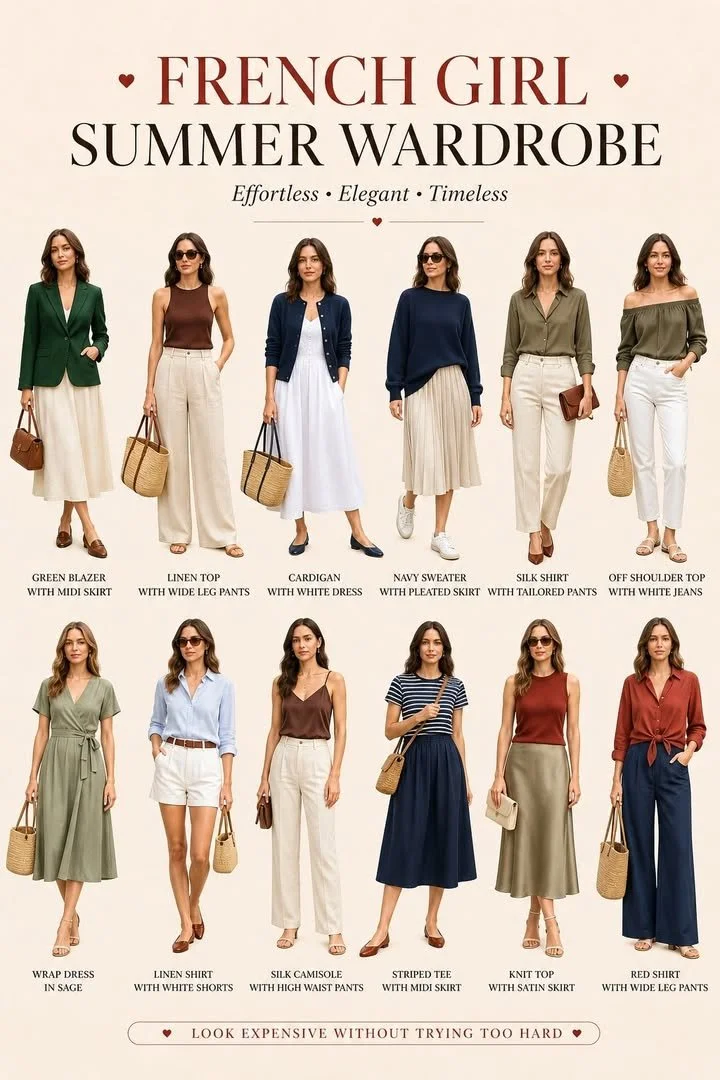 French Girl Summer Style: Build an Effortless, Polished, Timeless Wardrobe 1 Stylish French girl summer outfit showcasing effortless and timeless fashion.