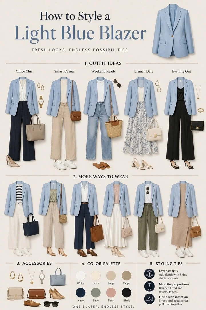 Light Blue Blazer: Timeless, Polished Outfits for Office and Casual Looks 2 Light Blue Blazer: Timeless, Polished Outfits for Office and Casual Looks