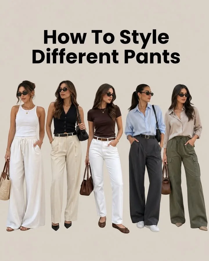 Right Pant Style for a More Versatile Wardrobe 1 Different pant styles for a versatile wardrobe