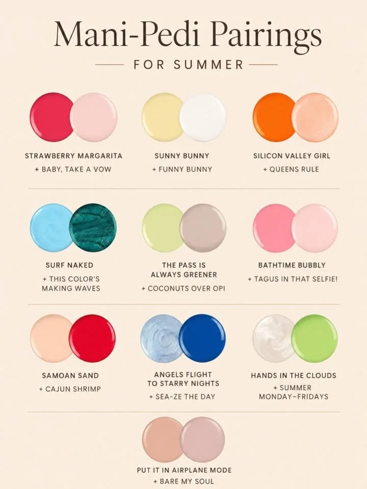 Summer Mani-Pedi Color Pairings: Classy, Playful, Vacation-Ready Nails 2 Summer Mani-Pedi Color Pairings: Classy, Playful, Vacation-Ready Nails