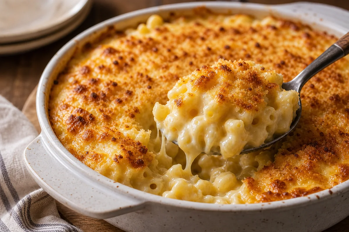 Creamy Baked Mac and Cheese 2 Creamy Baked Mac and Cheese finished serving photo