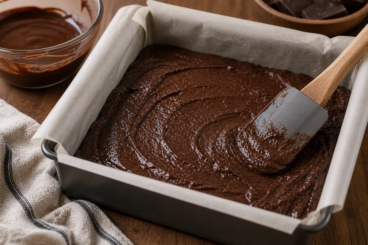 Flourless Chocolate Brownies 4 Flourless Chocolate Brownies preparation step in progress