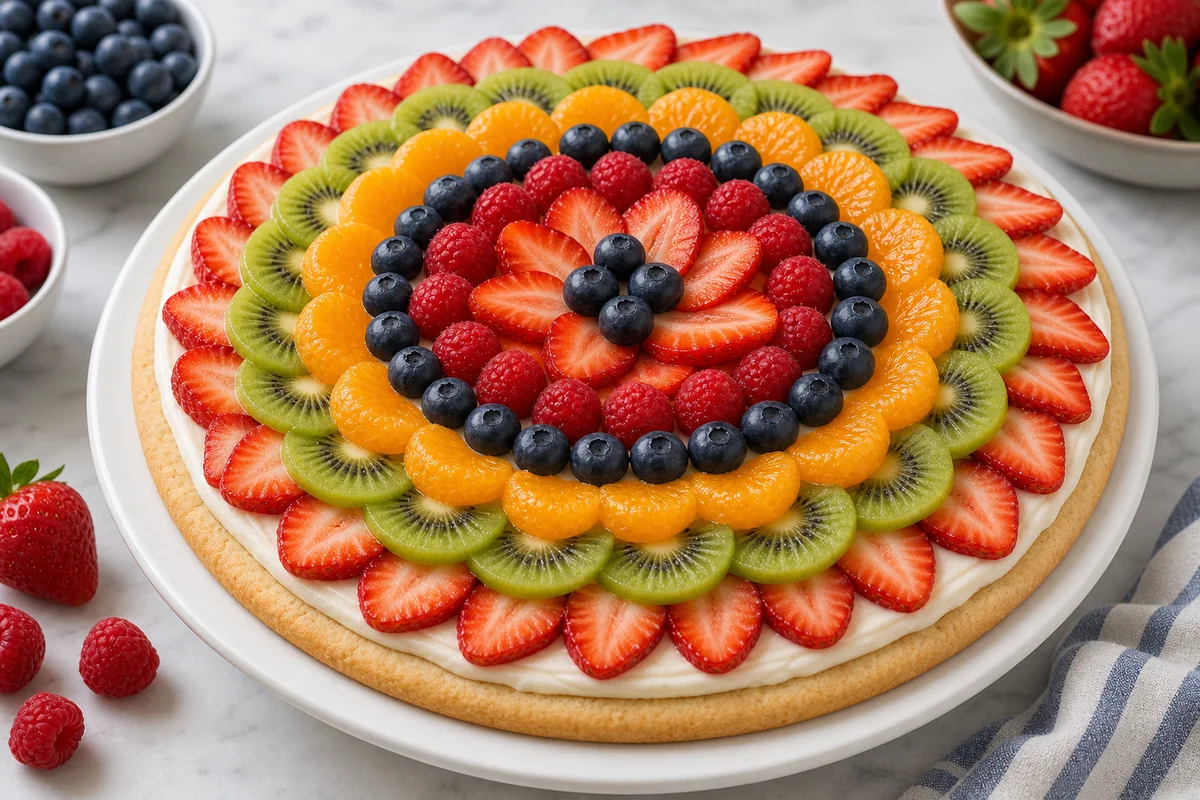 Perfect Fruit Pizza 2 Perfect Fruit Pizza finished serving photo